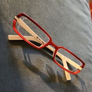 SEE Eyewear Red and White Glasses
